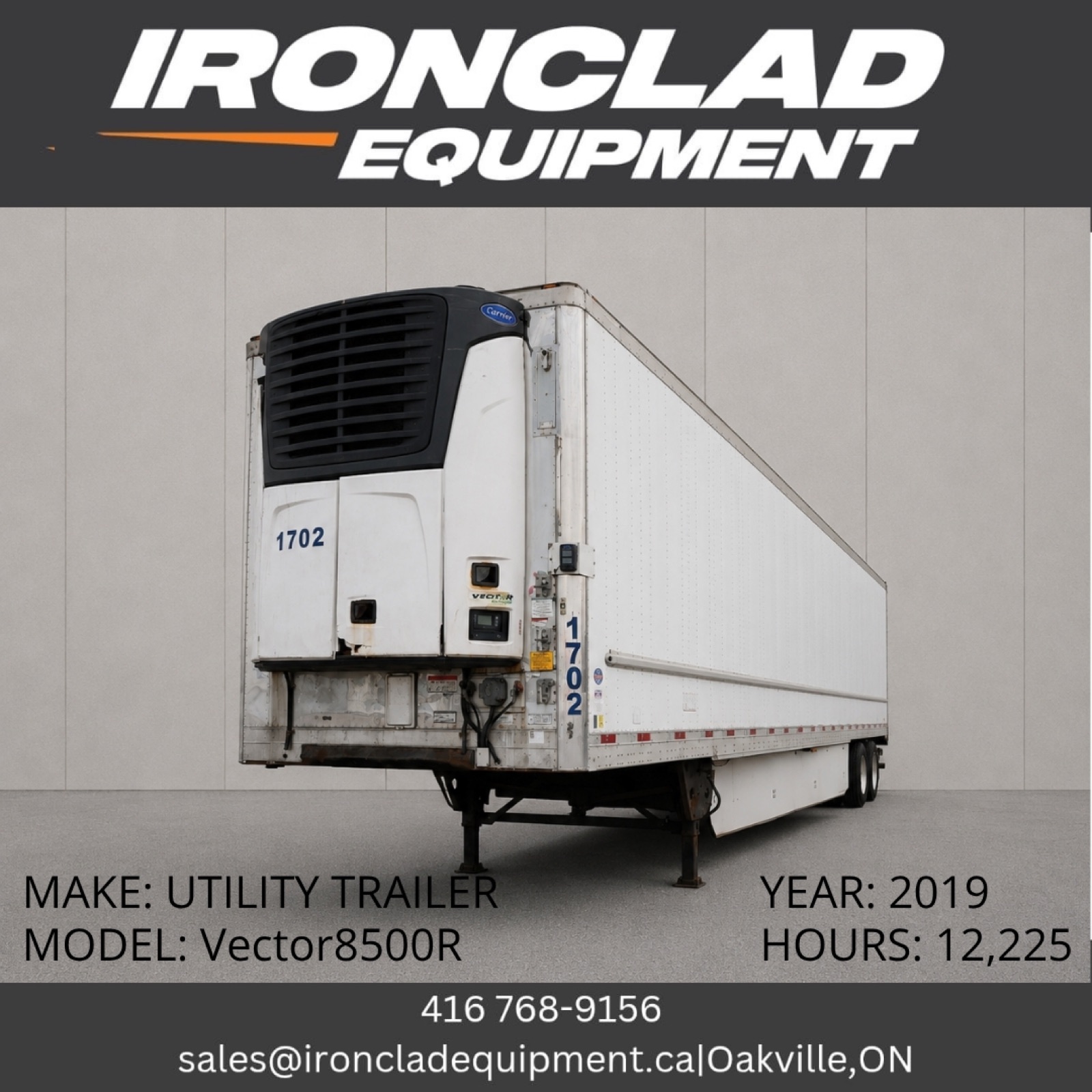 2019 Utility 53' Reefer trailer, photo 1