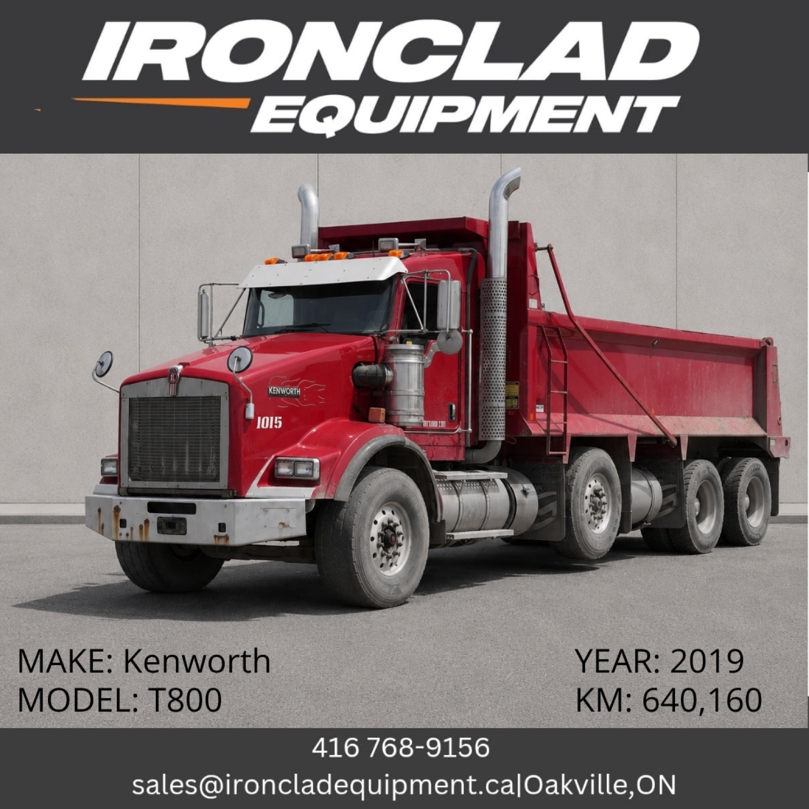2019 Kenworth T800 Dump truck, photo 1